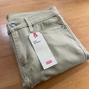 NEW Levi's 510 tan 510 skinny jeans